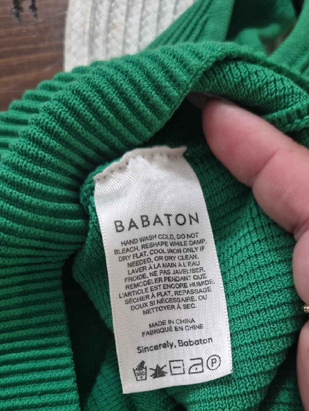 Babaton Emerald Ribbed Crop Tank - Picture 5 of 5